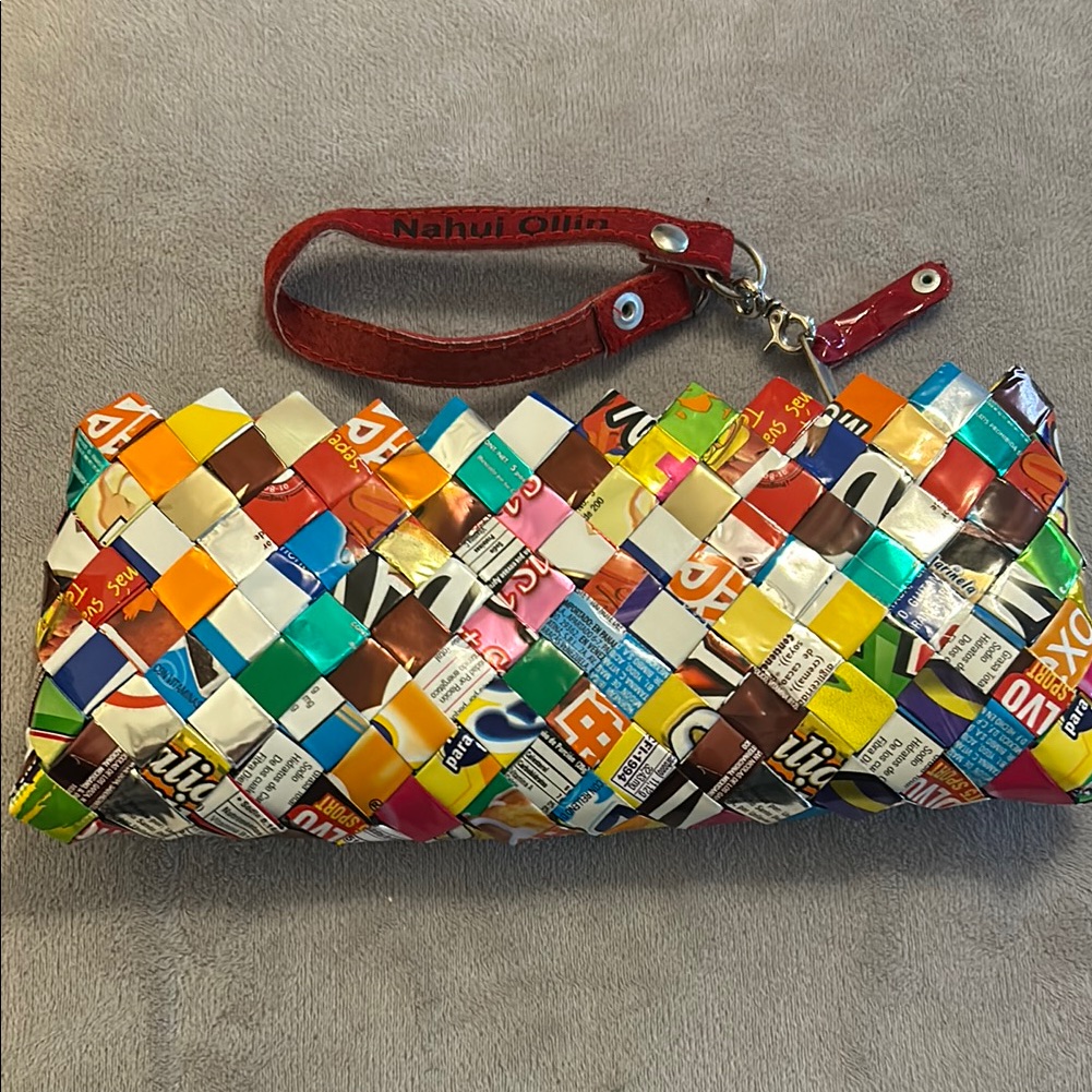 Nahui Ollin Candy Wrapper Wristlet Nwot